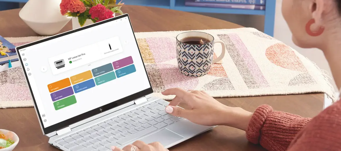 Laptop showing App